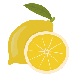 Zitronenscheibe flach PNG-Design