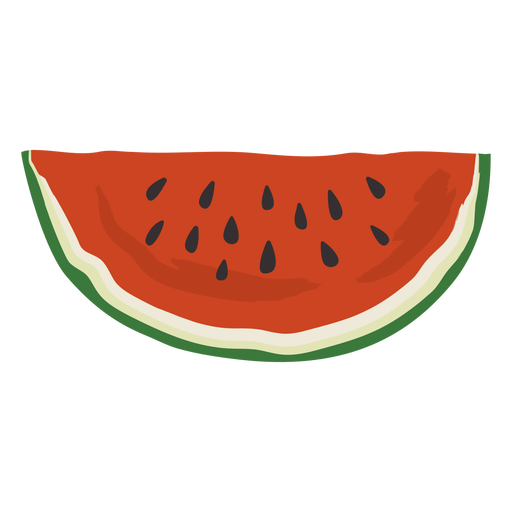 Wassermelone gro?e Scheibe flach PNG-Design
