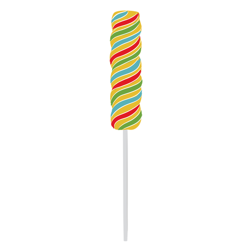 Lollipop bunte Wirbel flach PNG-Design