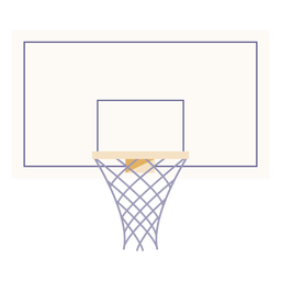 Basketball hoop flat PNG Design