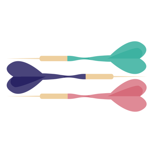 Set of darts flat PNG Design