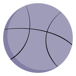 Big basketball ball flat PNG Design