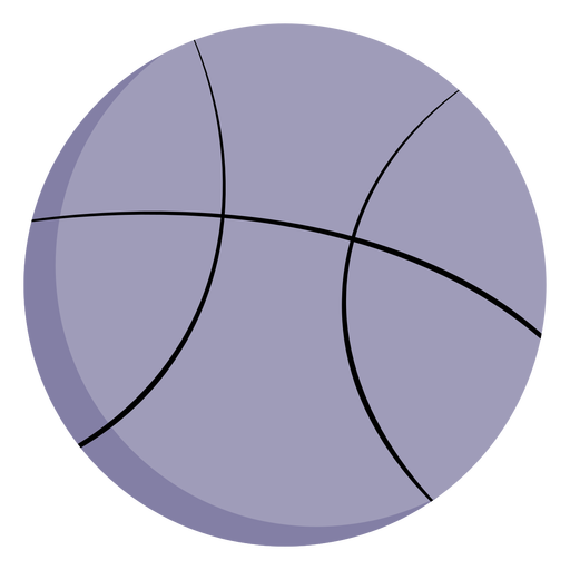 Grande bola de basquete plana Desenho PNG