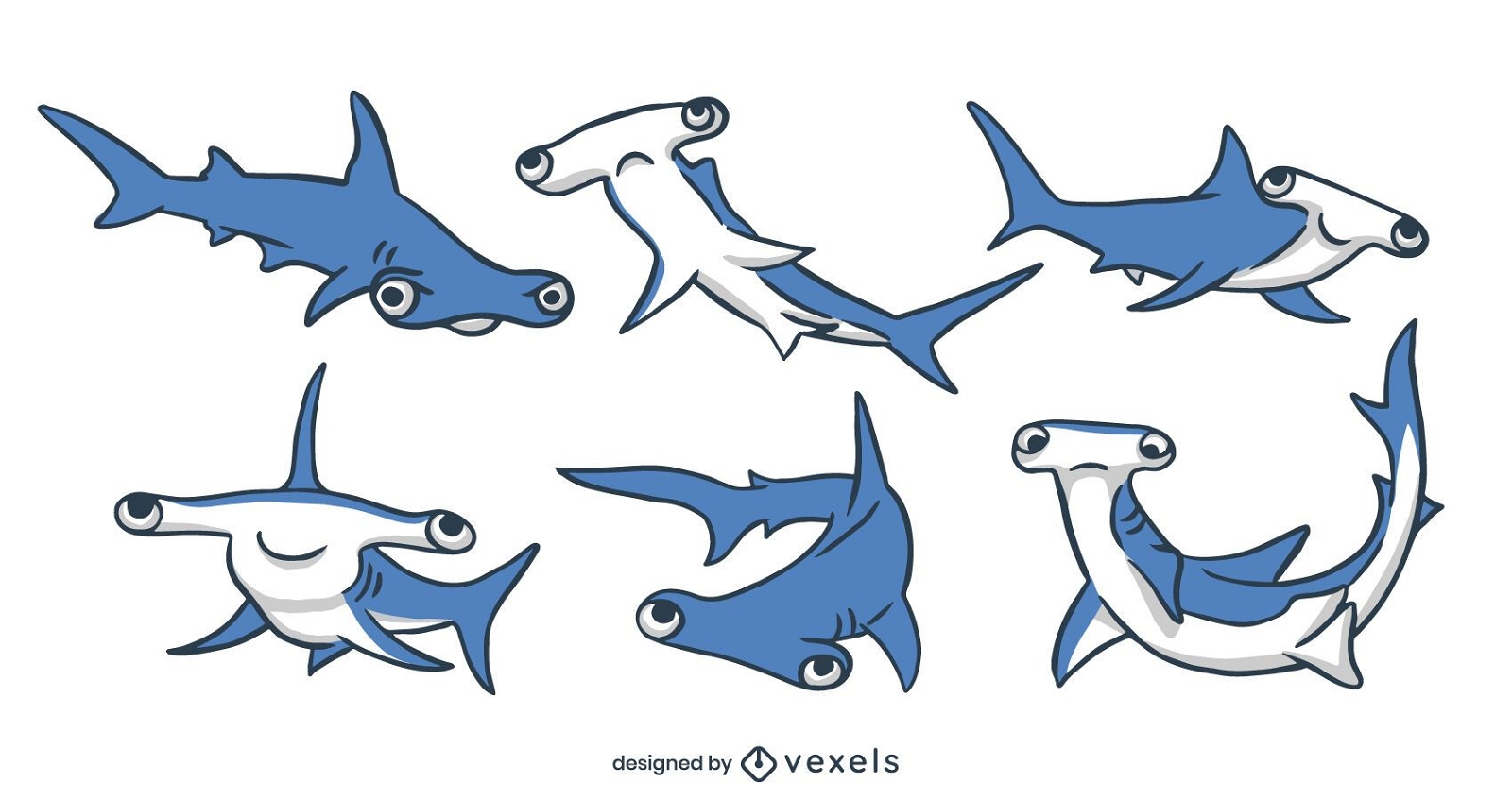 Conjunto de tubarão-martelo