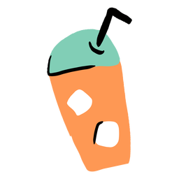Bebida fría plana Diseño PNG