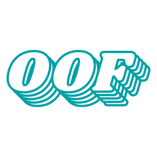 Oof lettering vintage Desenho PNG