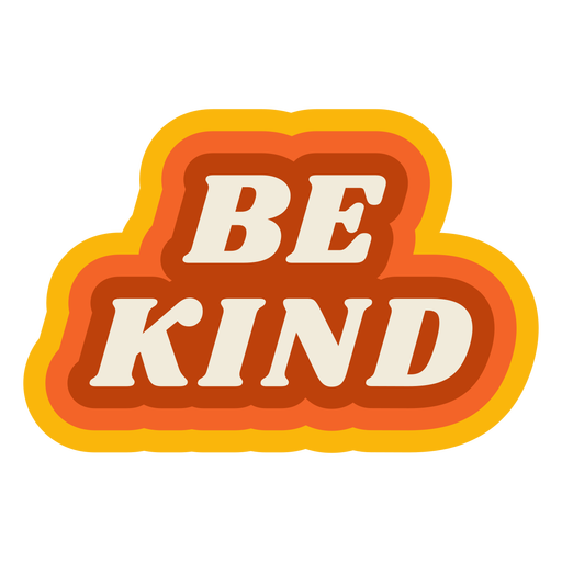 Be kind lettering retro PNG Design