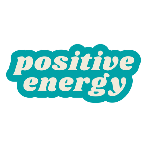 Positive energy lettering vintage PNG Design