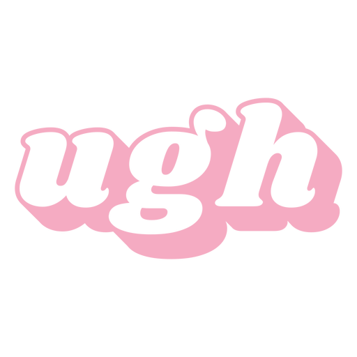 Ugh lettering vintage PNG Design