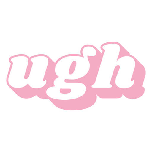 Ugh lettering vintage Desenho PNG