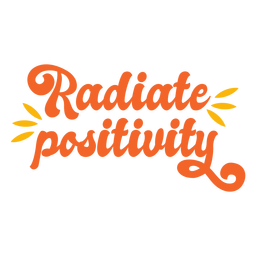 Radiate positivity retro Transparent PNG