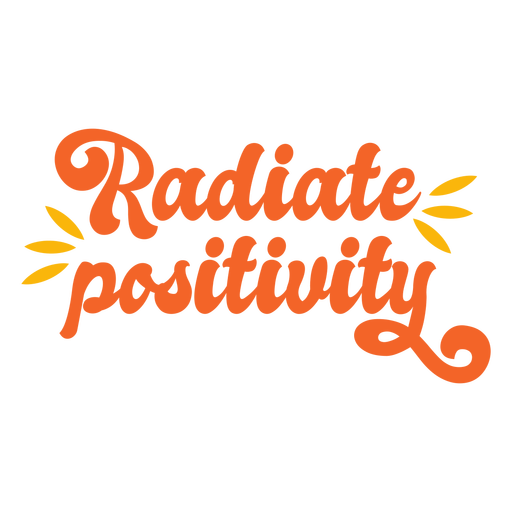 Irradiar positividad retro Diseño PNG