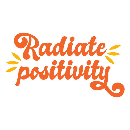 Radiate positivity retro PNG Design