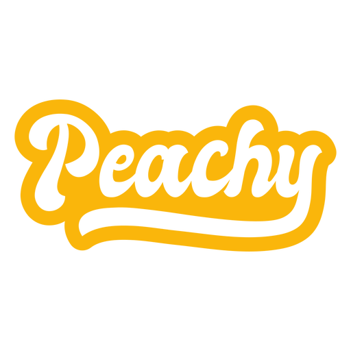 Peachy letras vintage Diseño PNG