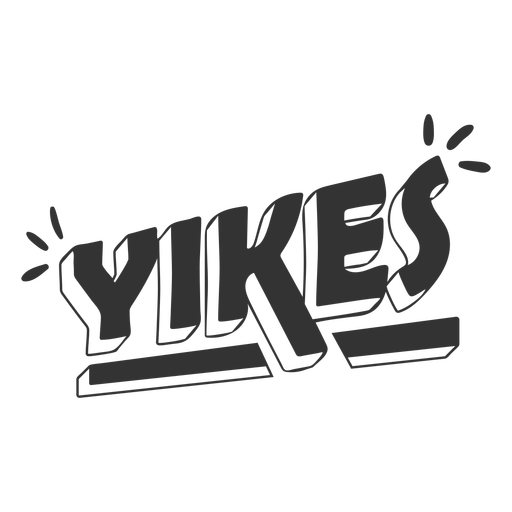 Yikes disgust lettering