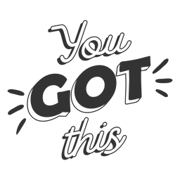 Tienes estas letras motivacionales Diseño PNG