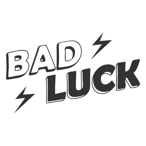 Bad luck quote lightning PNG Design