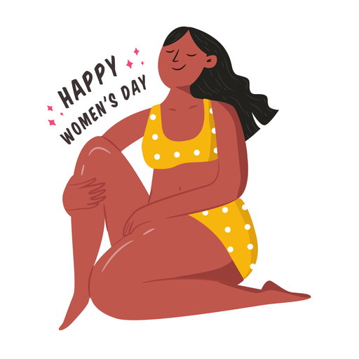Glücklicher Frauentagscharakter PNG-Design