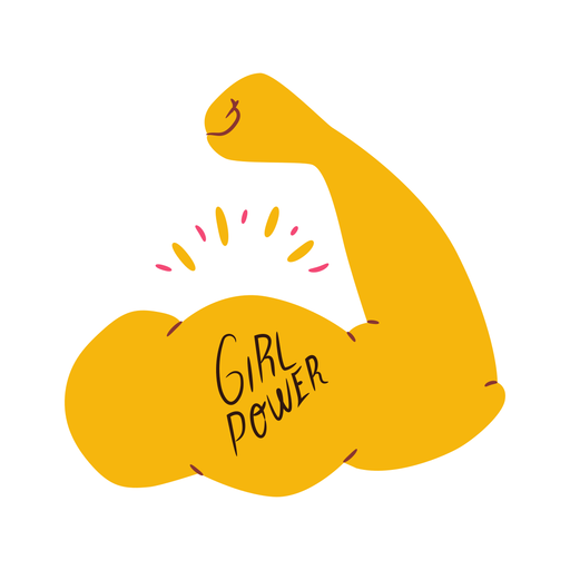 Girl Power Illustration flach PNG-Design