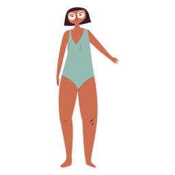 Carácter de mujer segura Diseño PNG