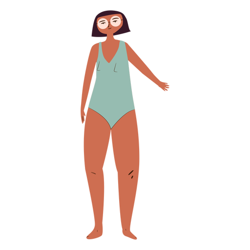 Confident woman character PNG Design