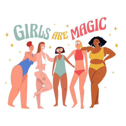 Girls are magic characters PNG Design