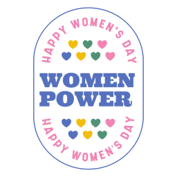 Happy women's day badge PNG Design