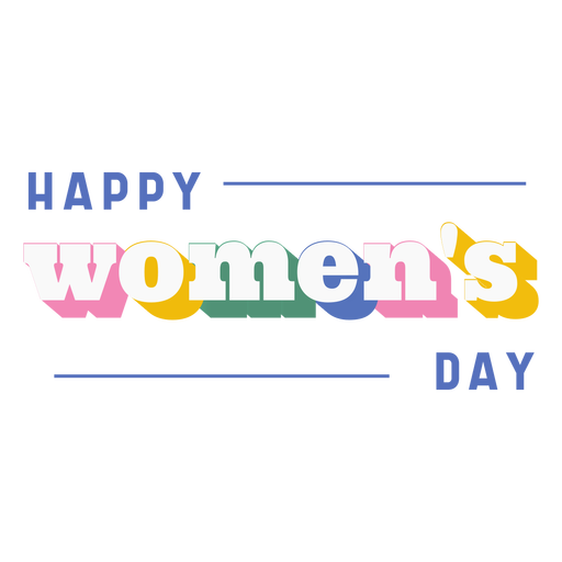 Happy women's day quote PNG Design