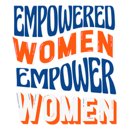 Empower women lettering