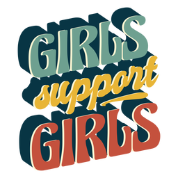 Chicas apoyan letras vintage de chicas Transparent PNG