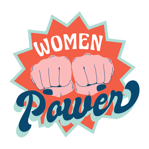 Woman power badge PNG Design