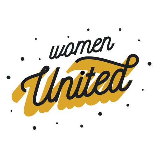 Frauen vereint Schriftzug PNG-Design