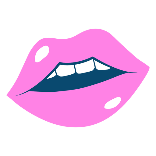 Lábios de menina rosa retos Desenho PNG