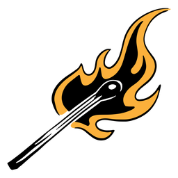 Ilustración de fósforo ardiente Diseño PNG