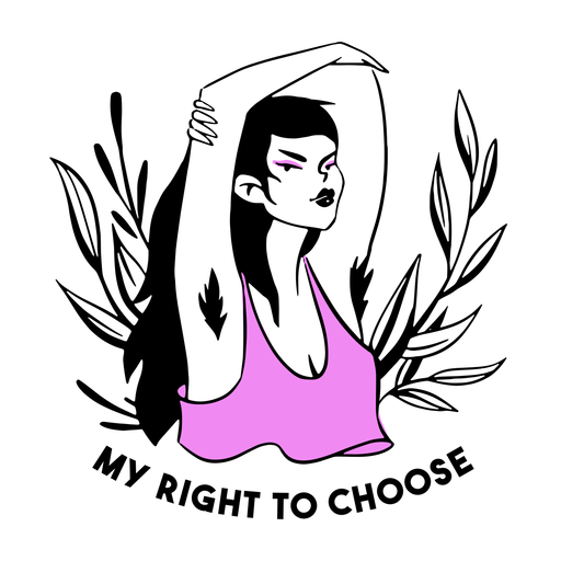 Right to choose illustration character PNG Design