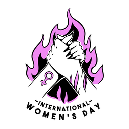 Ilustração rosa do dia internacional da mulher Desenho PNG