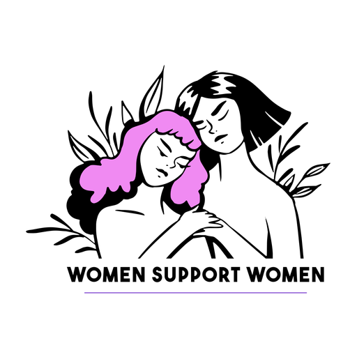 Frauen unterstützen Frauenillustration PNG-Design