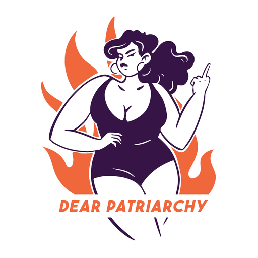 Dear patriarchy illustration PNG Design