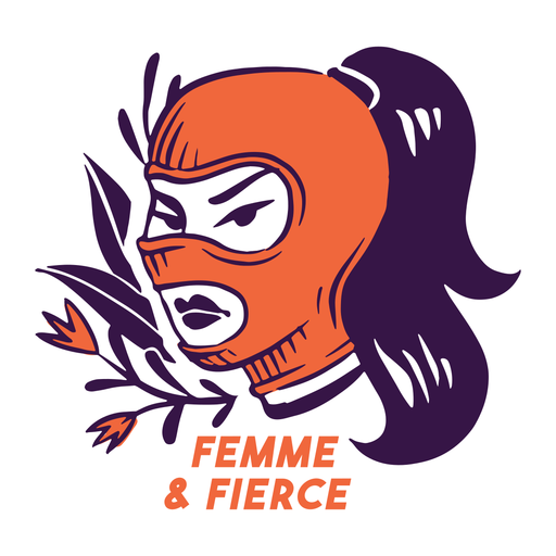 Femme und wilde Illustration PNG-Design