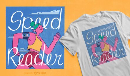 Diseño de camiseta de lector de velocidad Diseño de camiseta de lector de velocidad