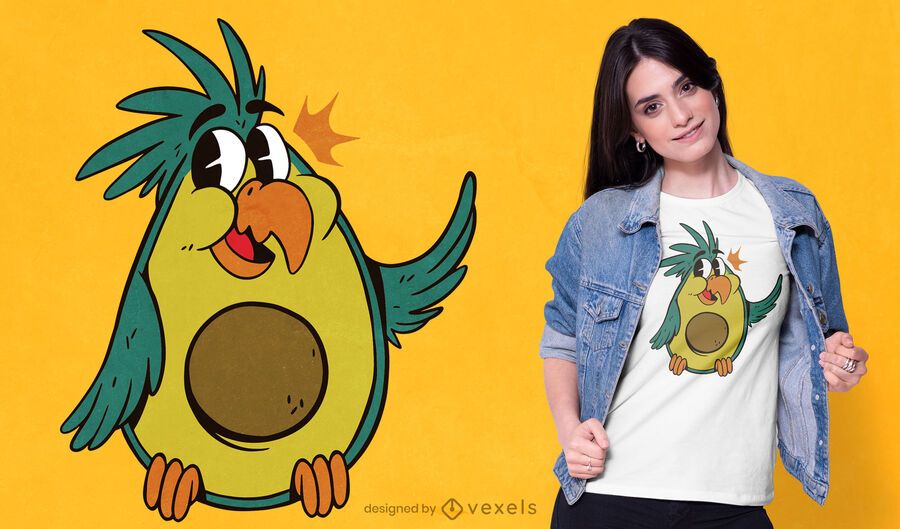 Bird avocado t-shirt design Bird avocado t-shirt design