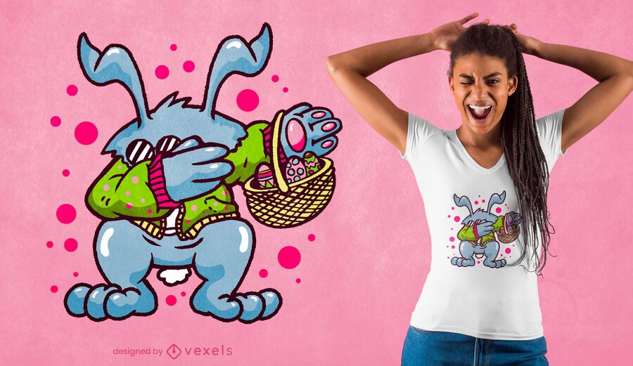 Easter bunny dabbing t-shirt design Easter bunny dabbing t-shirt design