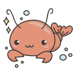 Plano de langosta kawaii Diseño PNG