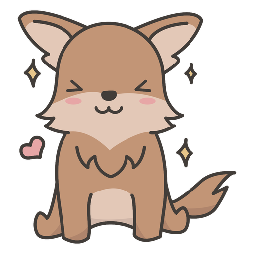 Adorable perro plano Diseño PNG