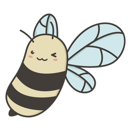 Bee voando plano Desenho PNG