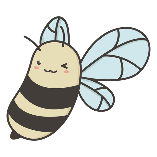 Biene fliegt flach PNG-Design