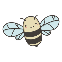 Kawaii bee flat Transparent PNG