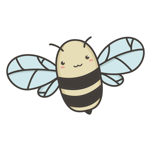 Kawaii Bee Flat Transparent Png And Svg Vector File