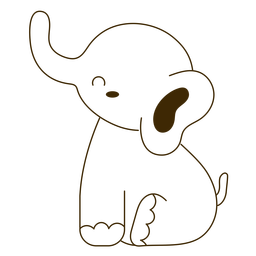Glücklicher Elefantenschlag PNG-Design