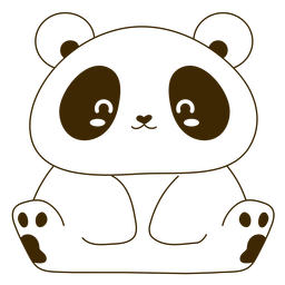 Happy panda filled-stroke